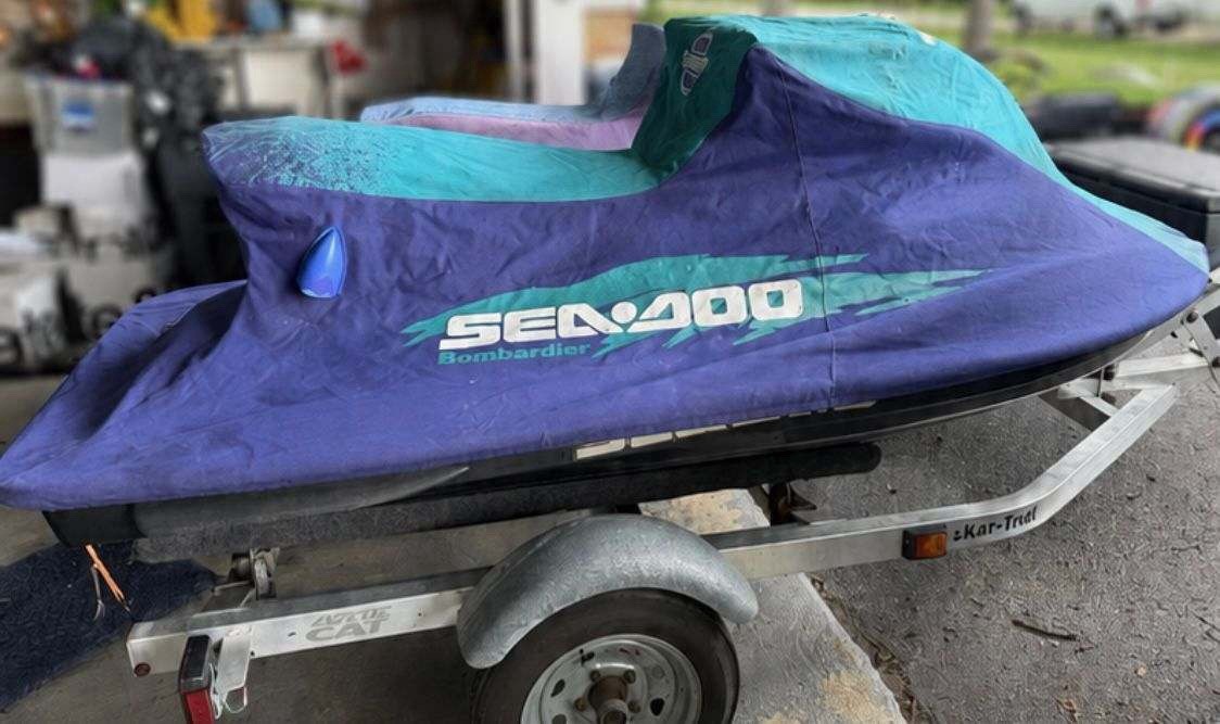 Vintage 90s Sea-Doo XP XP LTD XP DI Cover Purple & Teal Cover OEM Bomardier