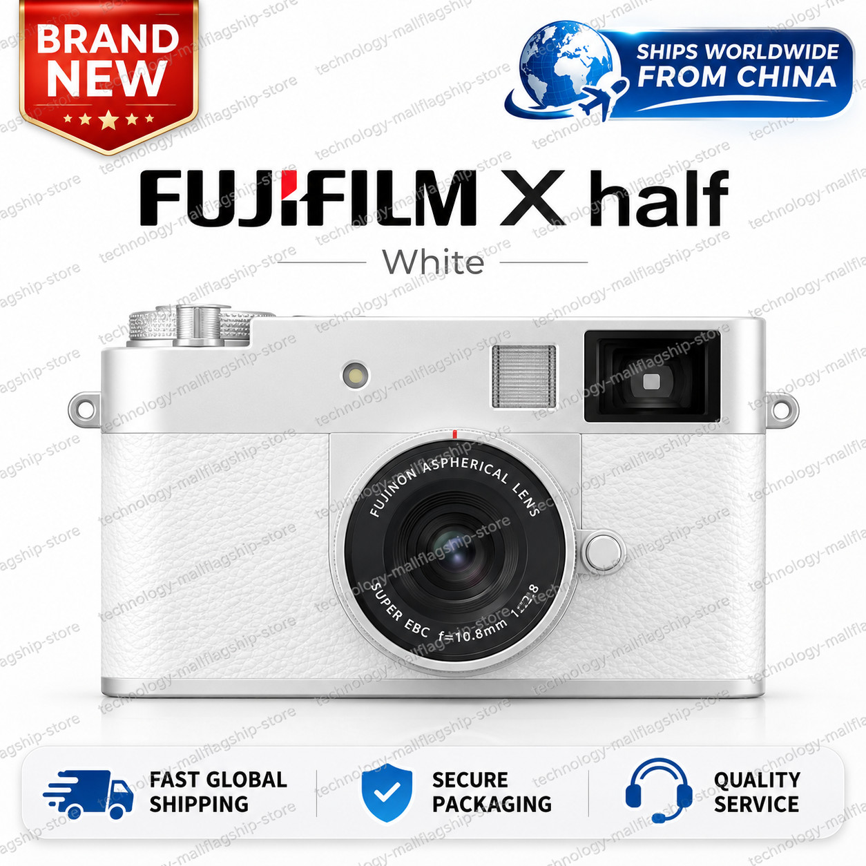 Fujifilm X half Premium Compact Camera with 18MP 10.8mm f/2.8 Lens White