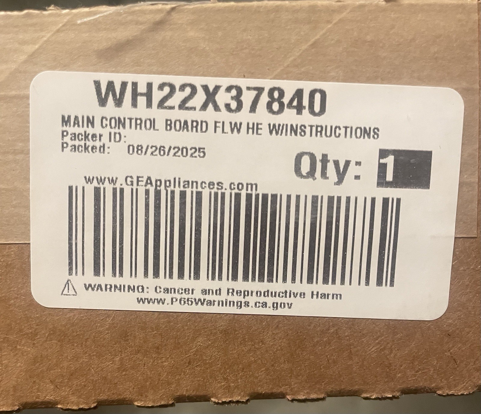 Genuine Brand New OEM WH22X37840 Control Board Genuine Brand New OEM WH22X37840 Control Board