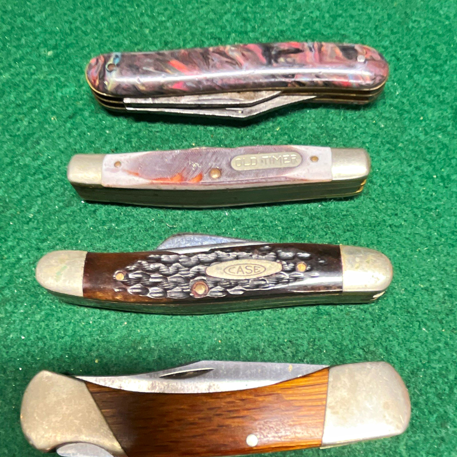 Case Mixed Case and Old Timer Lot of 5 Vintage Slipjoint Pocketknives Case Mixed Case and Old Timer Lot of 5 Vintage Slipjoint Pocketknives