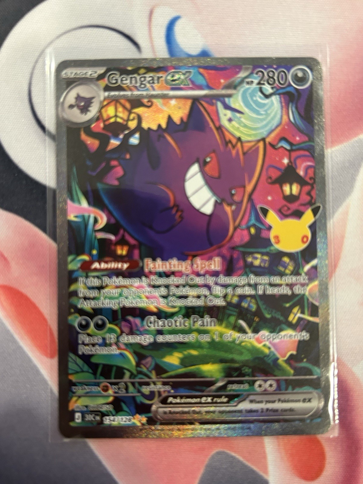 Pokemon Gengar ex 154/128 30th Anniversary Special Illustration Rare SHEENA Pokemon Gengar ex 154/128 30th Anniversary Special Illustration Rare SHEENA