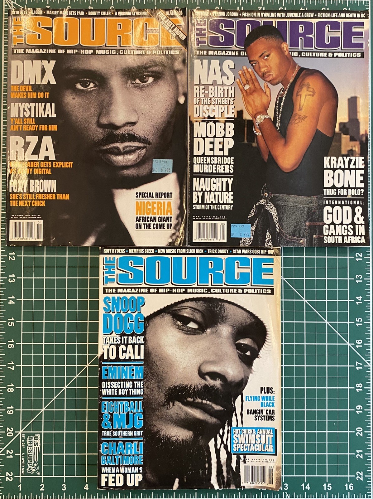 The Source - 3 Magazine Lot - Issues 112, 116, 117 - 1999 - DMX Nas Snoop The Source - 3 Magazine Lot - Issues 112, 116, 117 - 1999 - DMX Nas Snoop