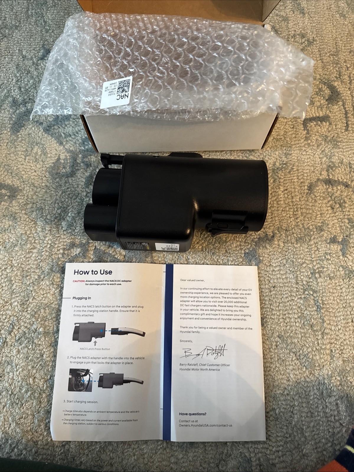 Hyundai 916B4-IT000 OEM CCS NACS Adapter Part Hyundai 916B4-IT000 OEM CCS NACS Adapter Part