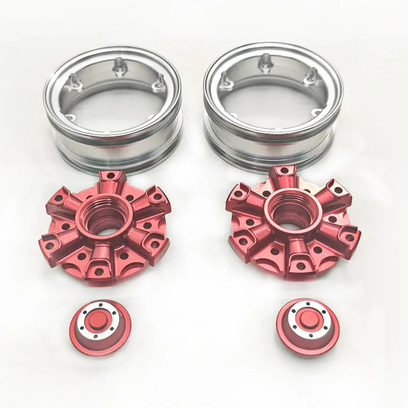 Metal Front&rear Truck Banner Wheel Hub Rim for 1/14 Tamiya RC Dump Truck Car