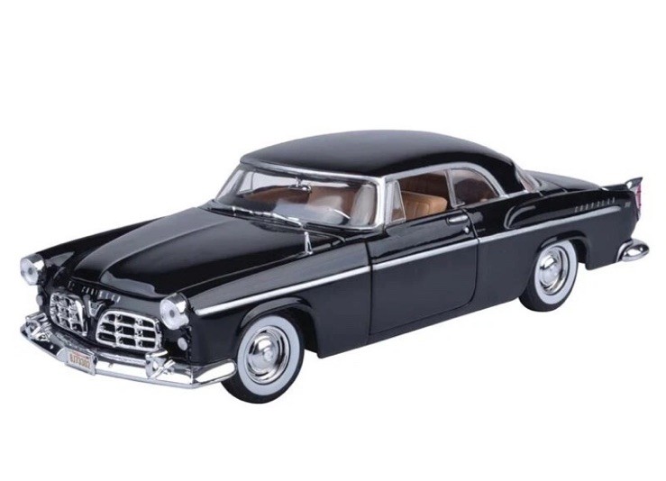 1955 Chrysler C300 Black 1:24 Diecast Model Car - Motormax 73302BK-TS 1955 Chrysler C300 Black 1:24 Diecast Model Car - Motormax 73302BK-TS