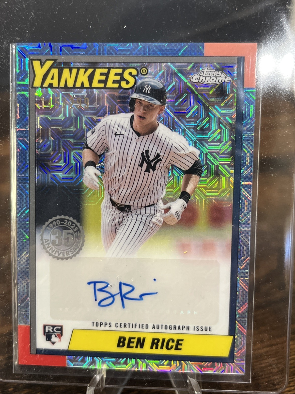 Ben Rice 2025 (1990)Topps Chrome Mojo Auto#90CA-BRI 145/299 (AU, RC) Ben Rice 2025 (1990)Topps Chrome Mojo Auto#90CA-BRI 145/299 (AU, RC)