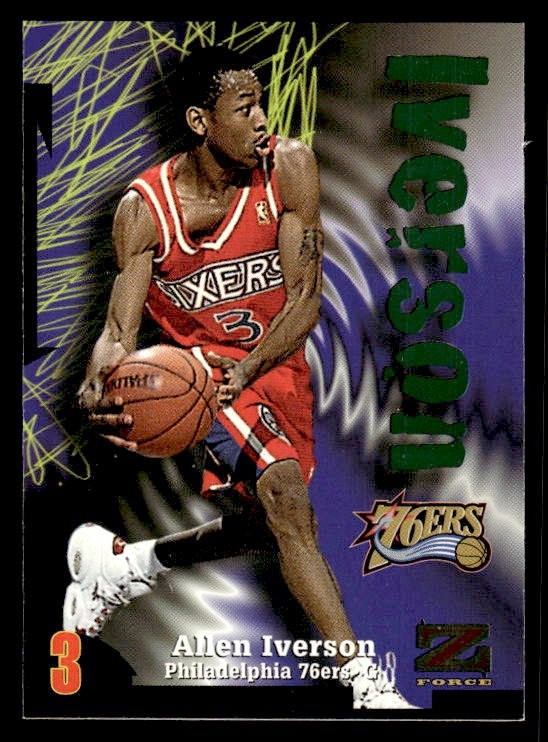 Allen Iverson 1997-98 SkyBox Z-Force #100 Philadelphia 76ers ESE QTY Allen Iverson 1997-98 SkyBox Z-Force #100 Philadelphia 76ers ESE QTY