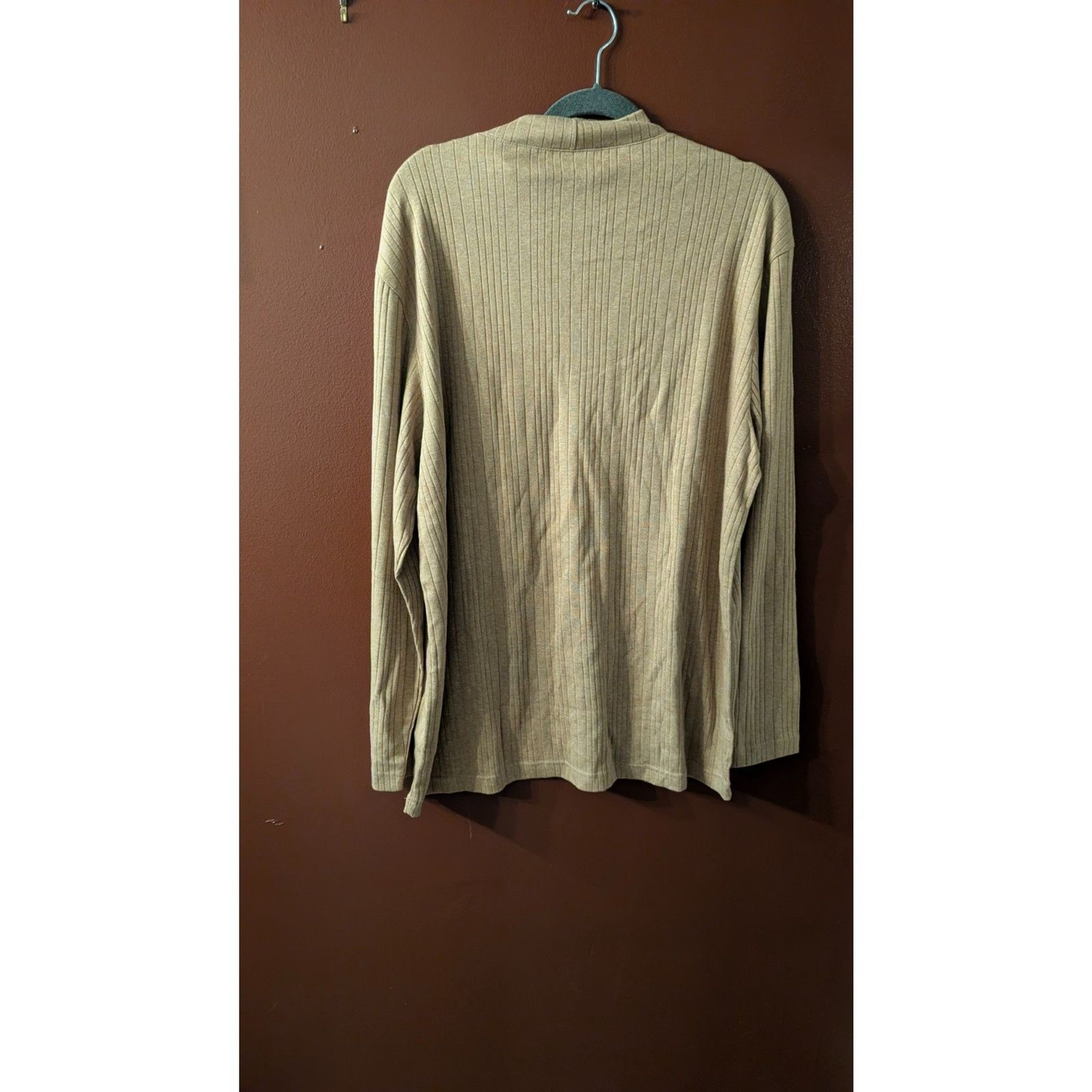 Alfani Tan Ribbed Mock Neck Long Sleeve Top XL NWT Alfani Tan Ribbed Mock Neck Long Sleeve Top XL NWT