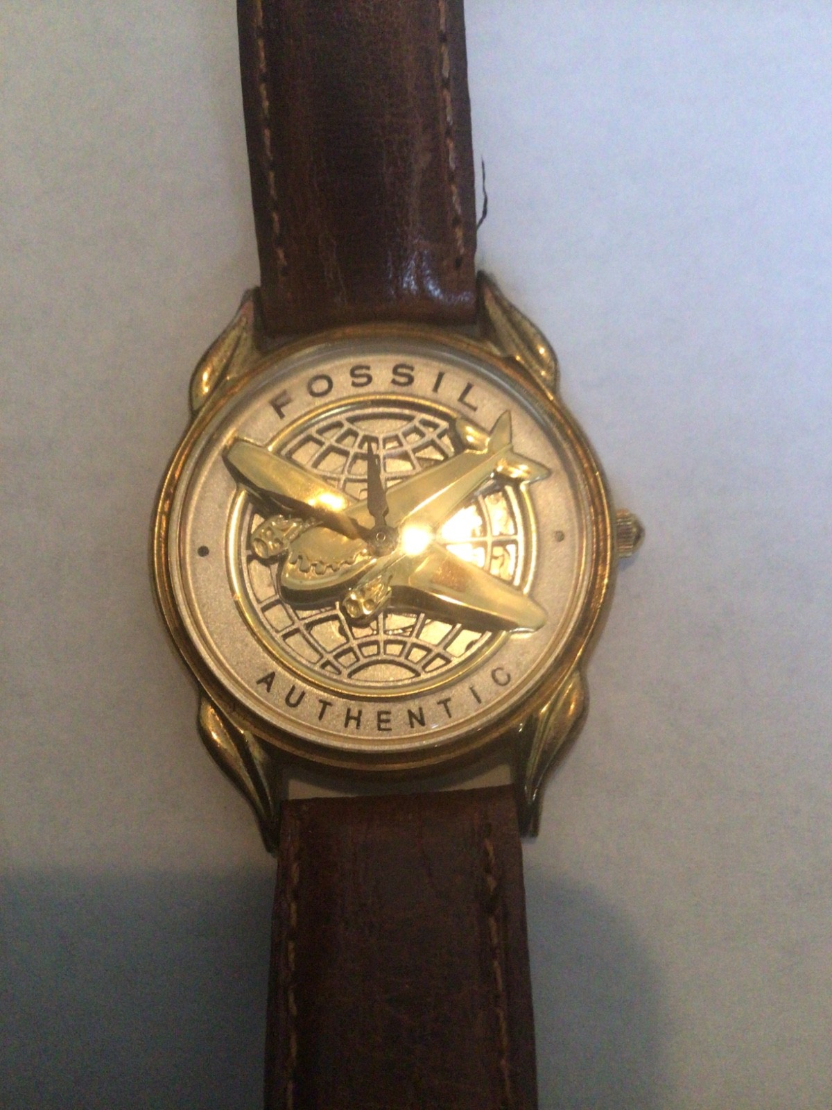 Vintage Fossil Time Flies Airplane Watch Original Limited Edition 2001 Vintage Fossil Time Flies Airplane Watch Original Limited Edition 2001