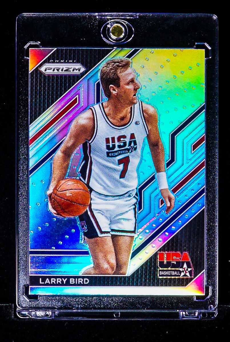 Larry Bird RARE REFRACTOR SILVER DREAM TEAM USA CARD 2022-23 Panini Prizm HOF