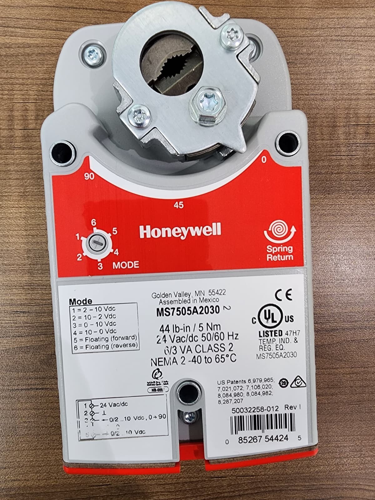 Honeywell MS7505A2030 Zelix Spring Return Direct Coupled Actuator - NFS Honeywell MS7505A2030 Zelix Spring Return Direct Coupled Actuator - NFS