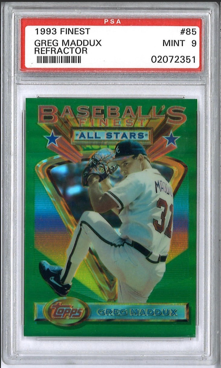 1993 Topps Finest Greg Maddux REFRACTOR #85 PSA 9 MINT Braves HOF