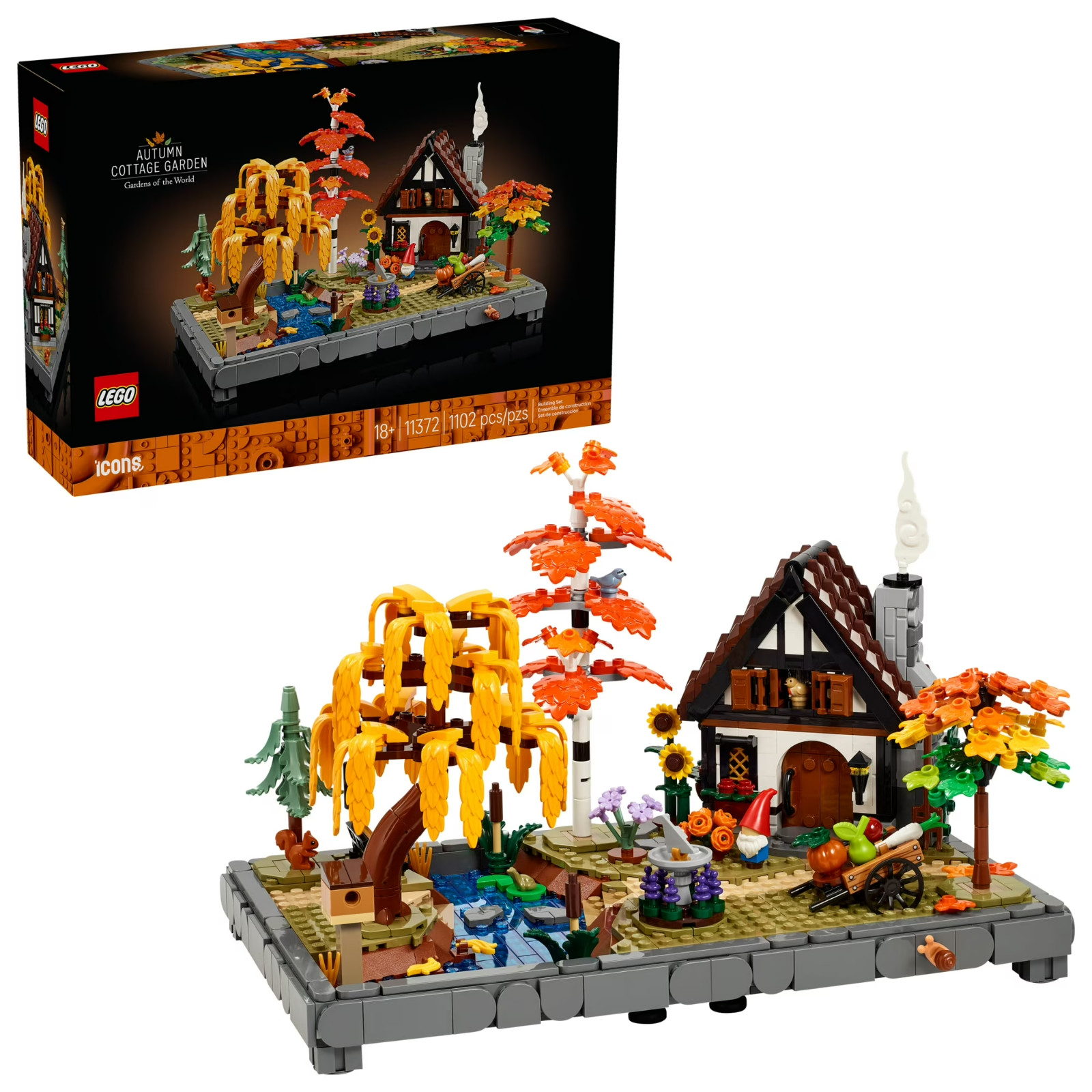 LEGO Icons Autumn Cottage Garden 11372 1102 Pieces New Sealed 2026