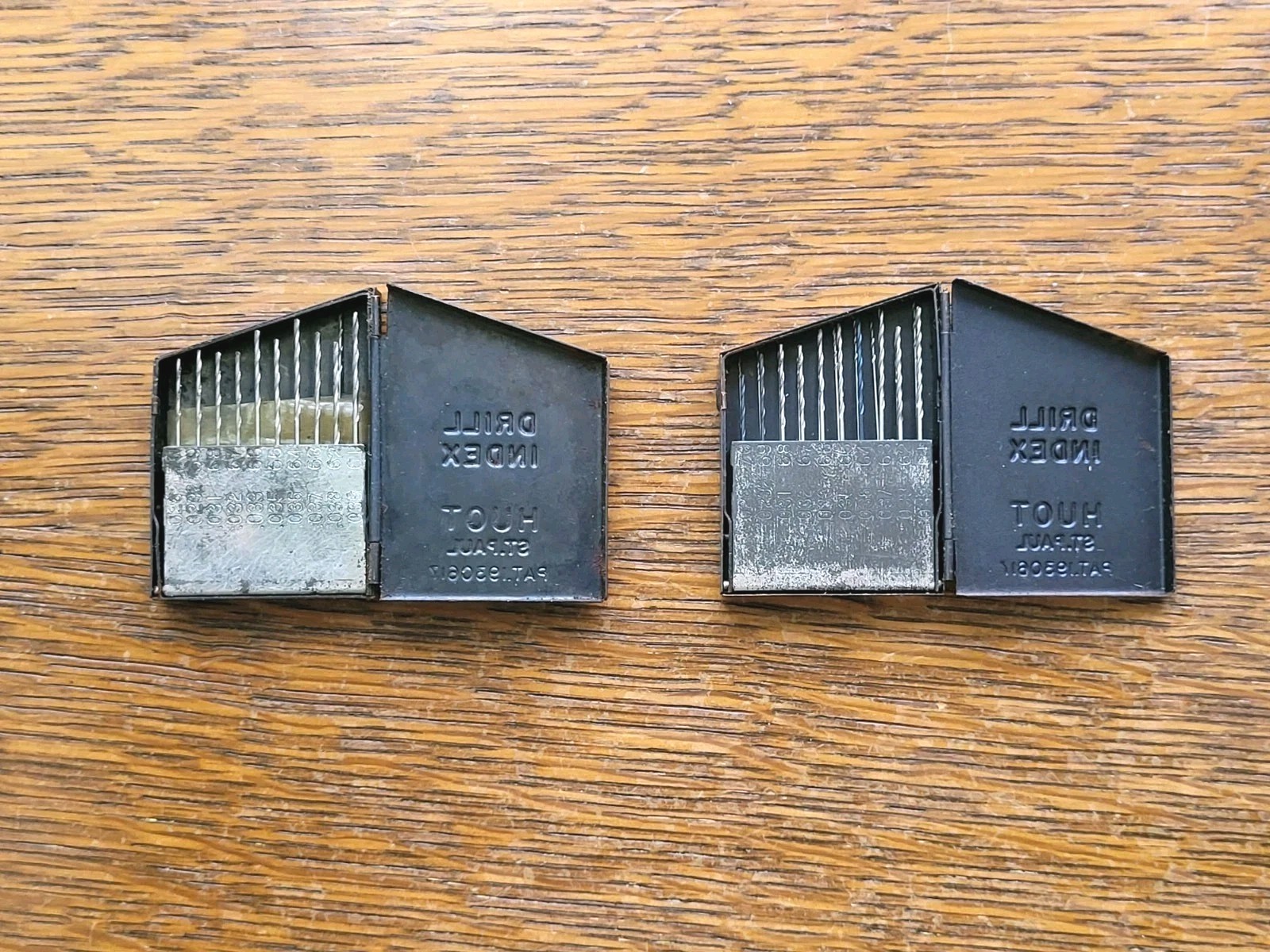 (2) Vintage Huot Drill Index Holds (One Partial) Screw Drills Machinist Tools (2) Vintage Huot Drill Index Holds (One Partial) Screw Drills Machinist Tools