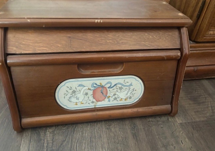 Marmalade Wooden Bread Box Geese Ribbon Rustic Farmhouse Marmalade Wooden Bread Box Geese Ribbon Rustic Farmhouse