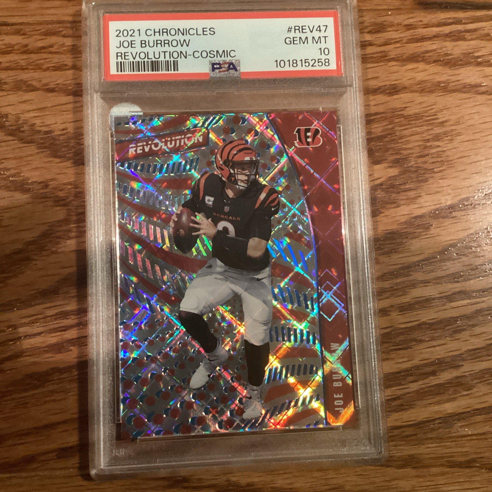 Panini 2021 Chronicles Revolution Joe Burrow #REV-47 Cosmic 100/100 BOOKEND 