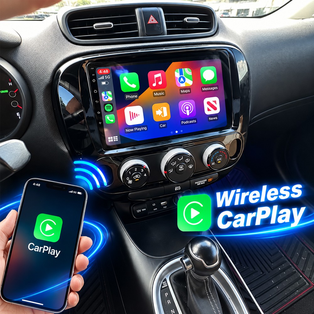 Wireless Apple CarPlay For KIA Soul 2013-2019 Car Stereo Radio Head Unit SWC FM