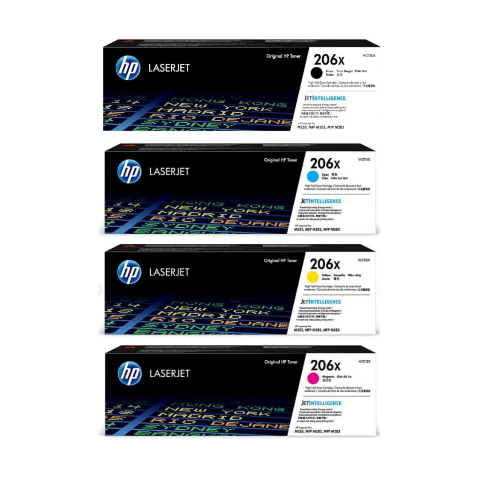 Genuine HP 206X High Yield Toner Set W2060X W2061X W2062X W2063X CMYK