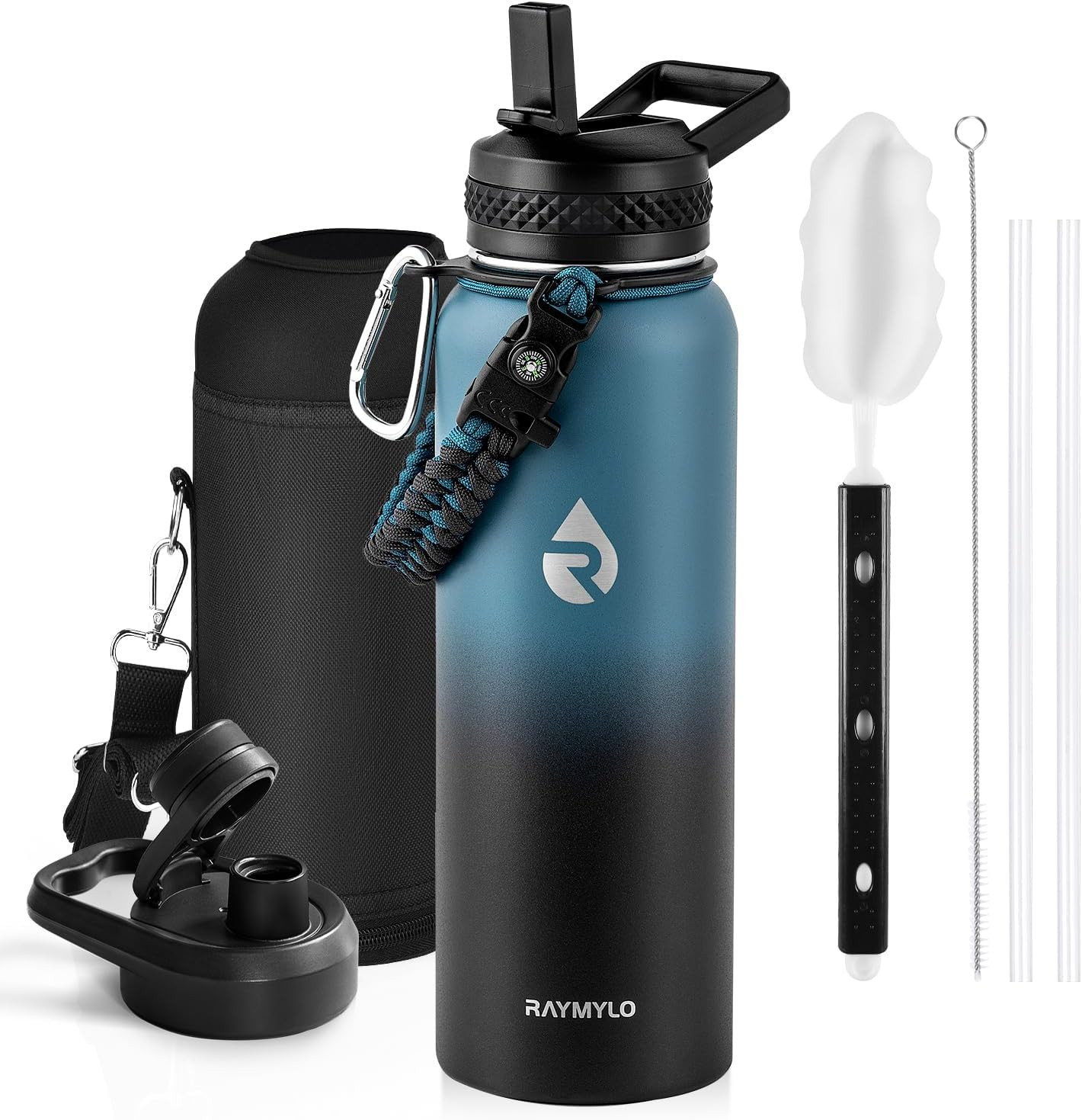 Insulated Water Bottle 40 Oz, Triple Wall Vacuum Stainless Steel (Cold for 36Hrs Insulated Water Bottle 40 Oz, Triple Wall Vacuum Stainless Steel (Cold for 36Hrs