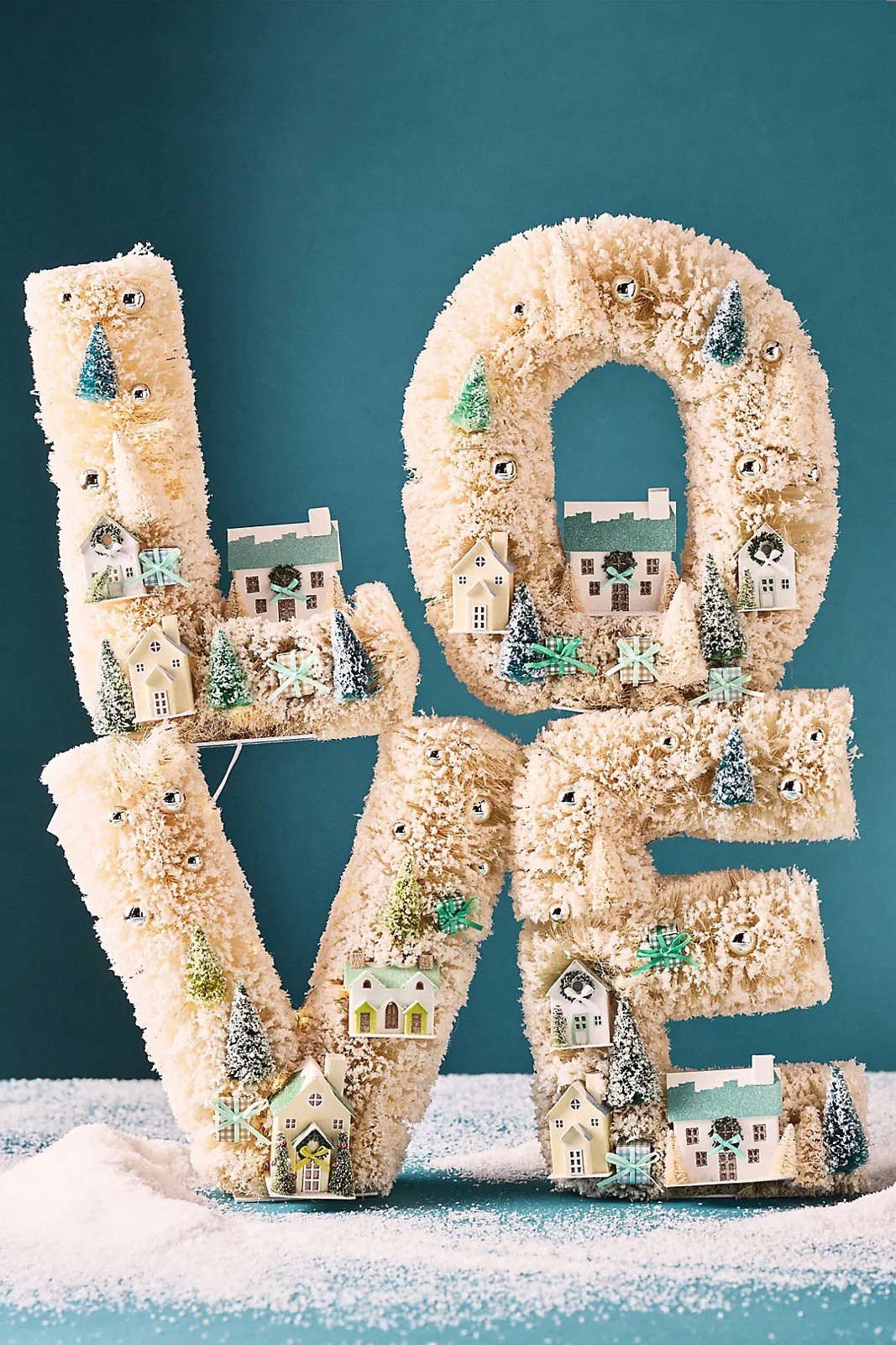 Anthropologie Festive Sisal Light-Up Diorama Christmas “LOVE” New In Box Anthropologie Festive Sisal Light-Up Diorama Christmas “LOVE” New In Box