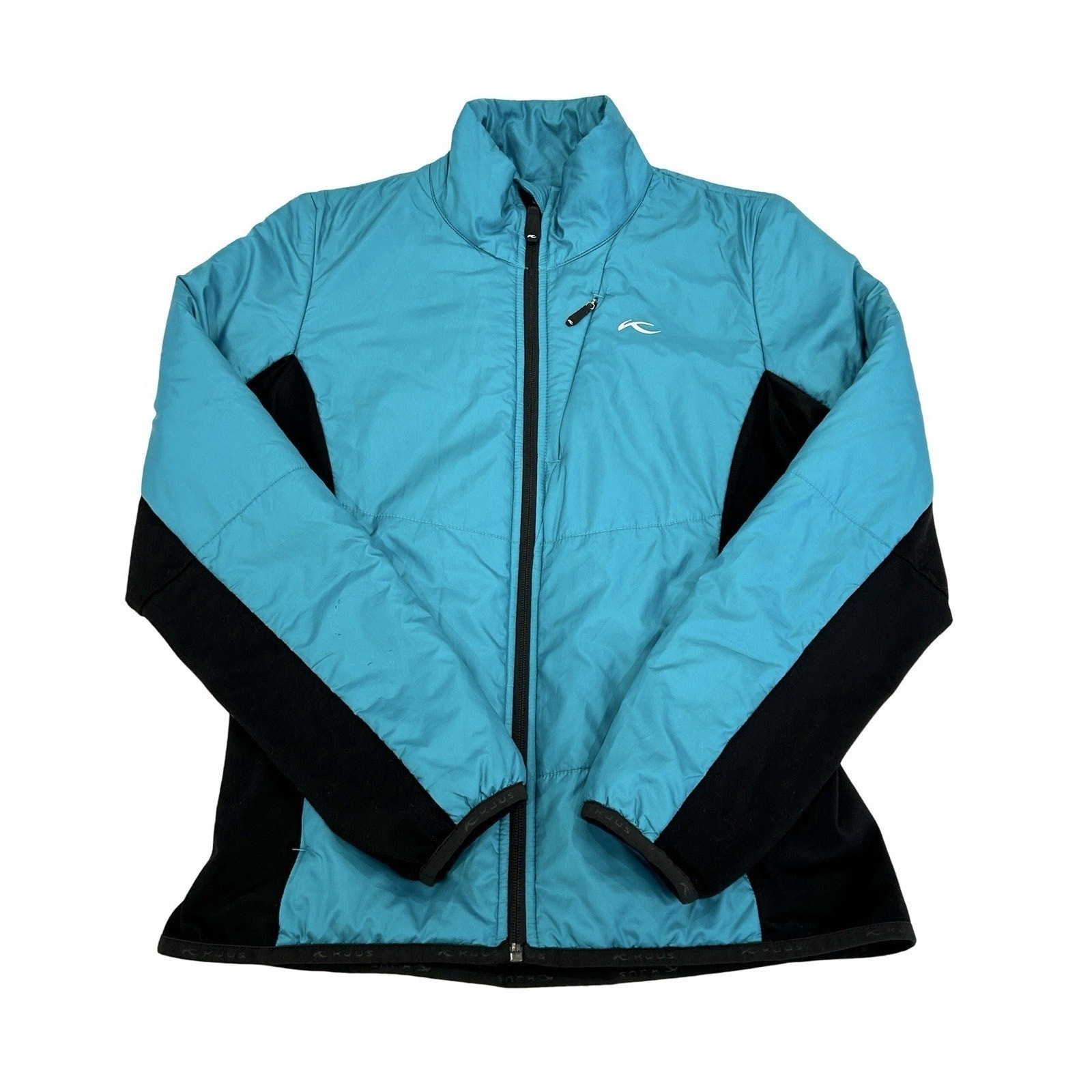 Kjus Womens Recon Insulated Puffer Jacket Size M - 38 Green & Black Primaloft