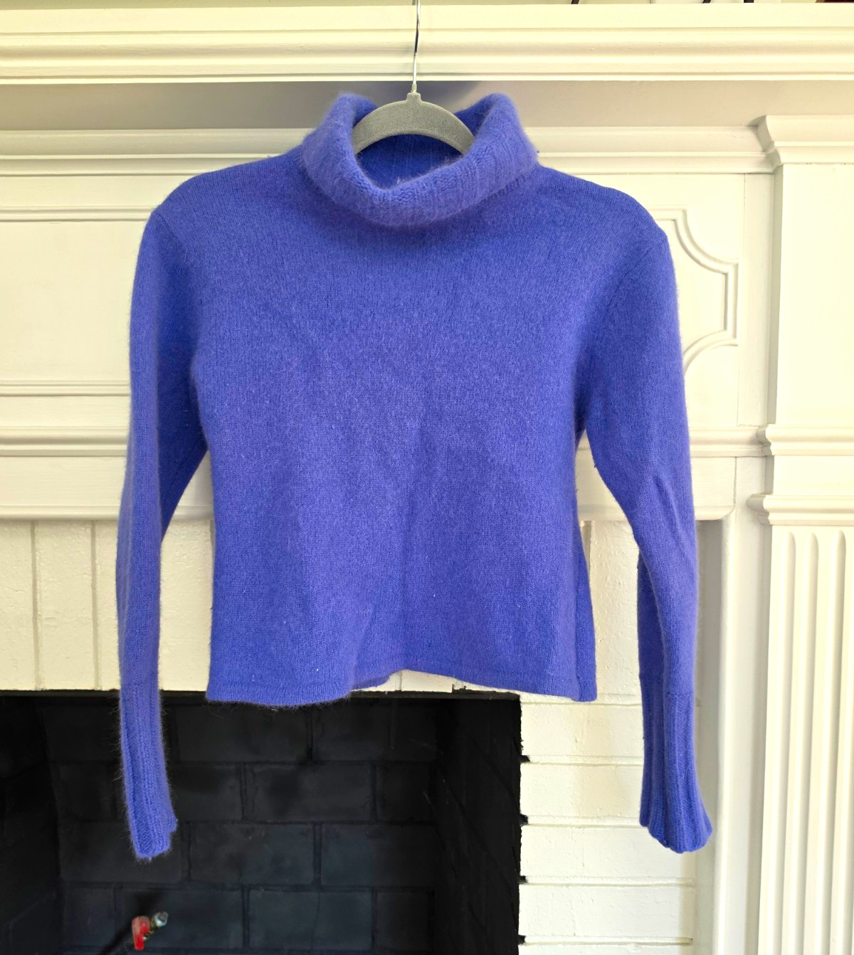 Vintage Q&A Women\'s Purple Lambwool And Angora Rabbit Hair Turtleneck Sweater S Vintage Q&A Women\'s Purple Lambwool And Angora Rabbit Hair Turtleneck Sweater S
