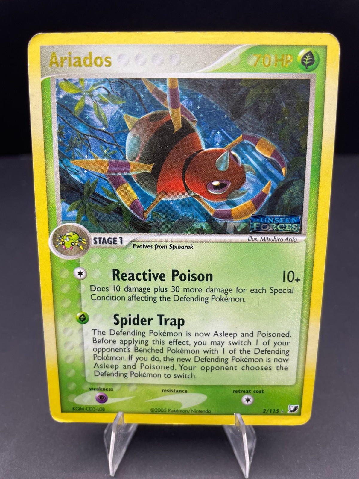 Ariados 2/115 EX Unseen Forces Reverse Holofoil Holo Rare Pokemon HP
