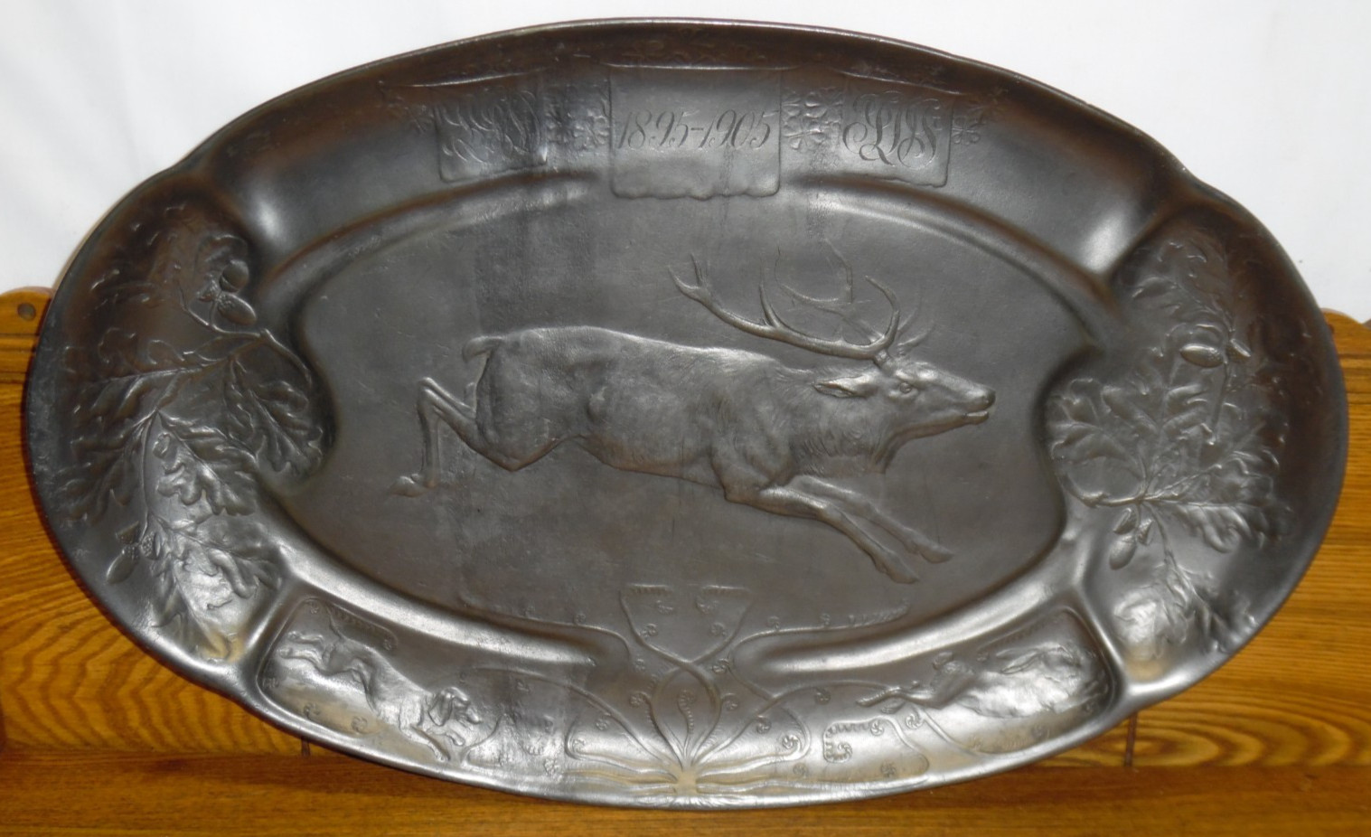 Antique 1905 Kayserzinn 4345 Art Nouveau Kroner Platter - The Metcalf Co. - 22\