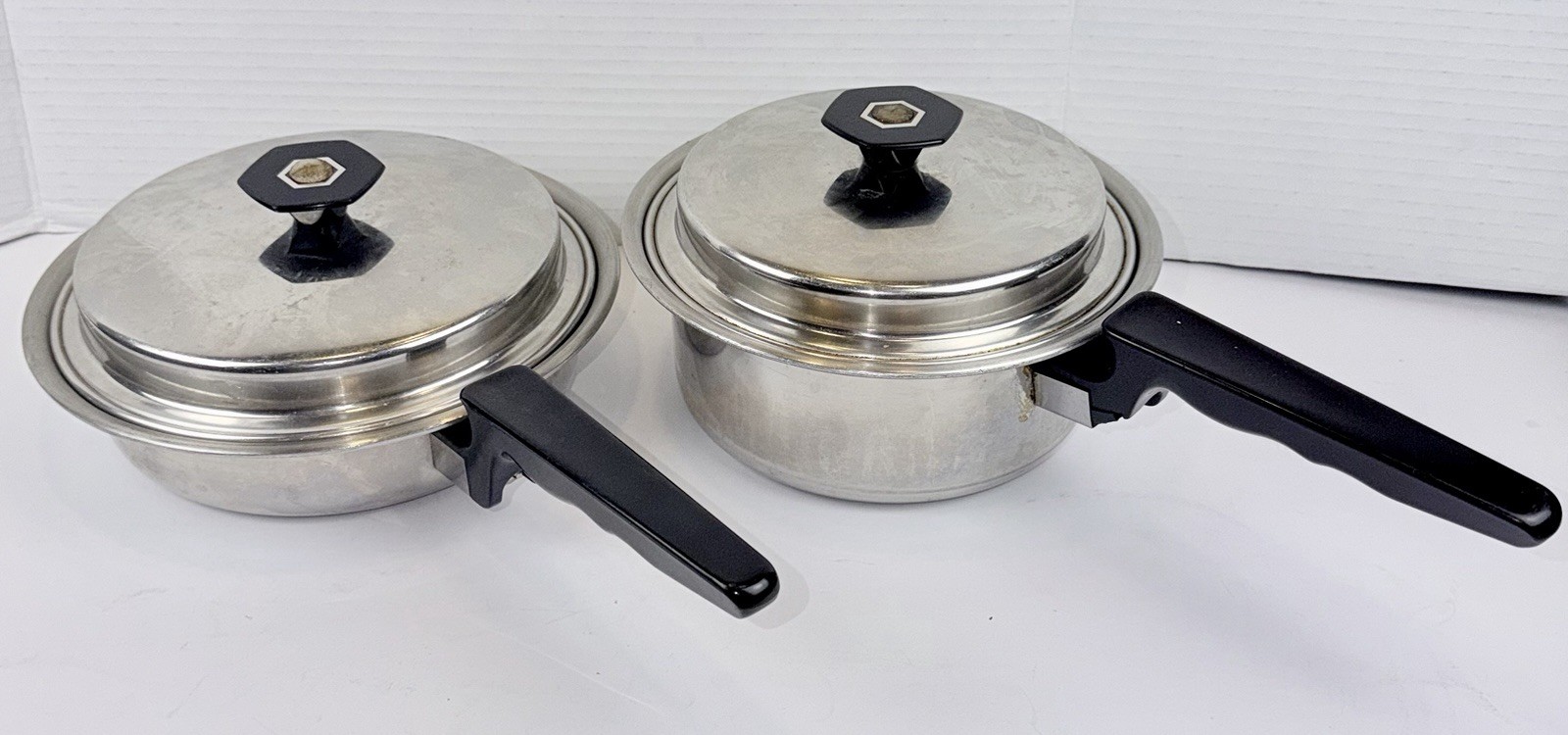 Thermo Sentinel Forma Plex 2 Pan Set W/ Lids  304 Stainless Steel USA