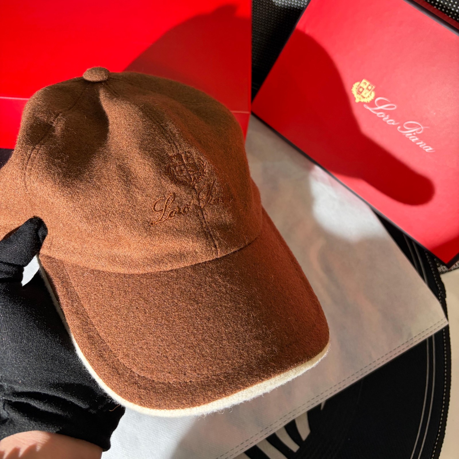 Loro Piana Storm System Wool Baseball Cap Brown Embroidered Logo Hat With Box Loro Piana Storm System Wool Baseball Cap Brown Embroidered Logo Hat With Box