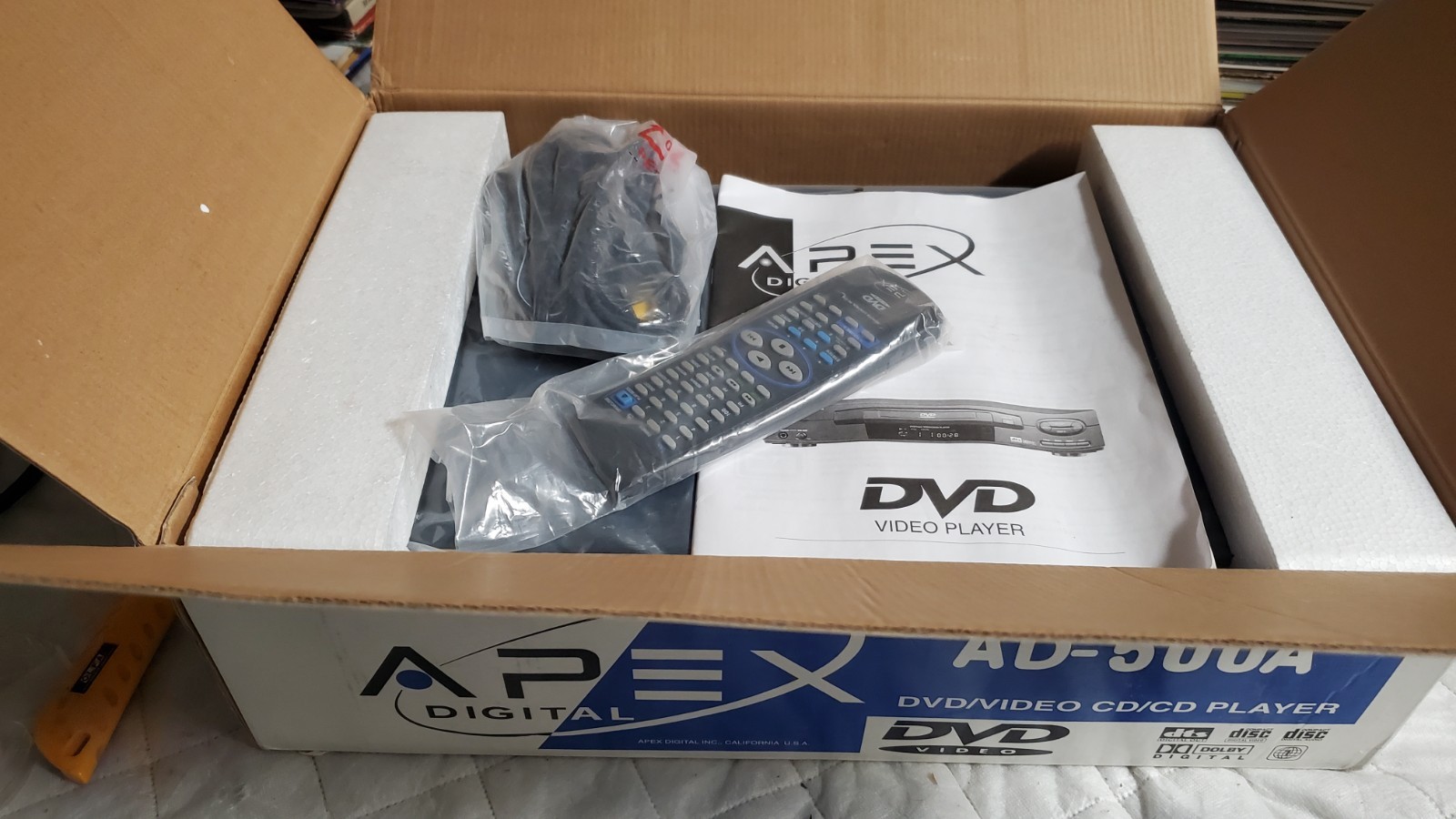 Vintage Apex AD-500A dvd player NIB - never used Vintage Apex AD-500A dvd player NIB - never used