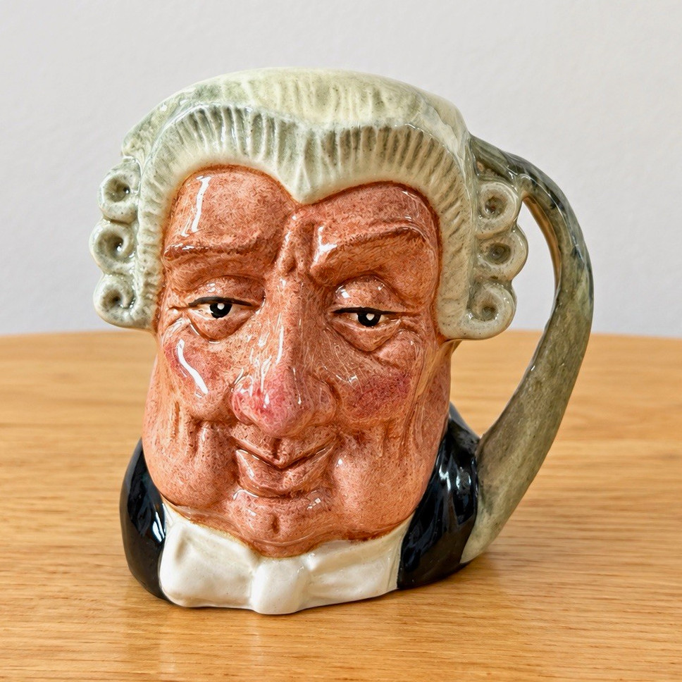 Royal Doulton The Lawyer D6524 Mini Character Jug Hand Decorated England