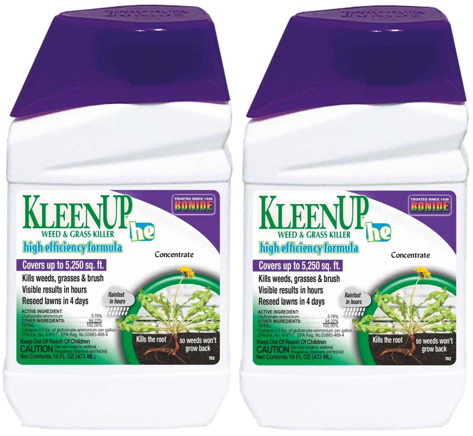 Bonide 753 KleenUp HE 32 oz Concentrated Weed & Grass Killer - Pack of 2