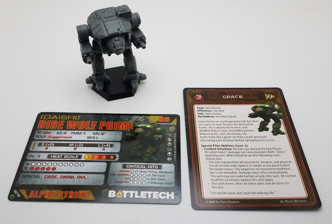 Battletech Clan Command Star - Dire Wolf (Daishi) *Mech & Cards* Battletech Clan Command Star - Dire Wolf (Daishi) *Mech & Cards*