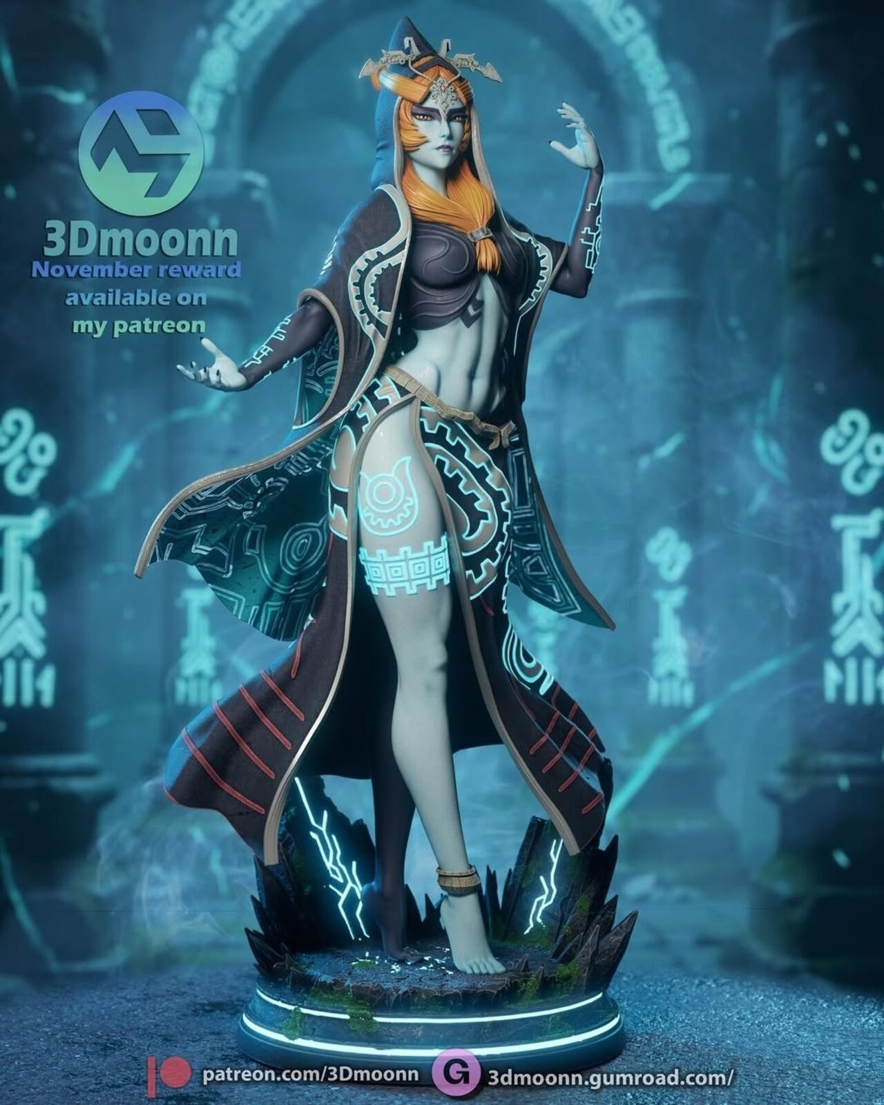 1:6 Midna The Legend of Zelda Fan Art UNPAINTED High Quality Garage Kit