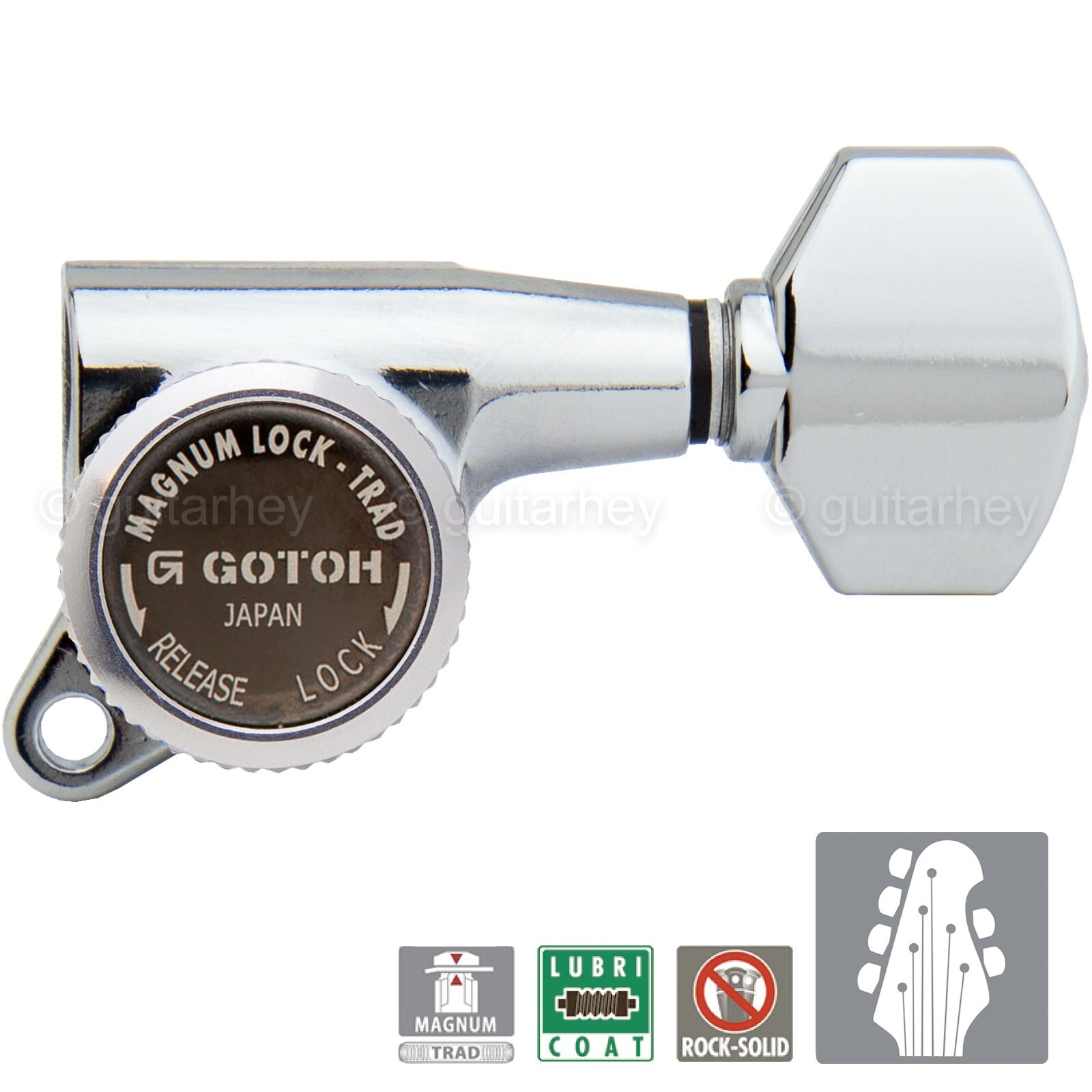 NEW Gotoh SG381-07 MGT L4+R2 Set Mini Locking Tuners Tuning Keys 4x2 - CHROME NEW Gotoh SG381-07 MGT L4+R2 Set Mini Locking Tuners Tuning Keys 4x2 - CHROME