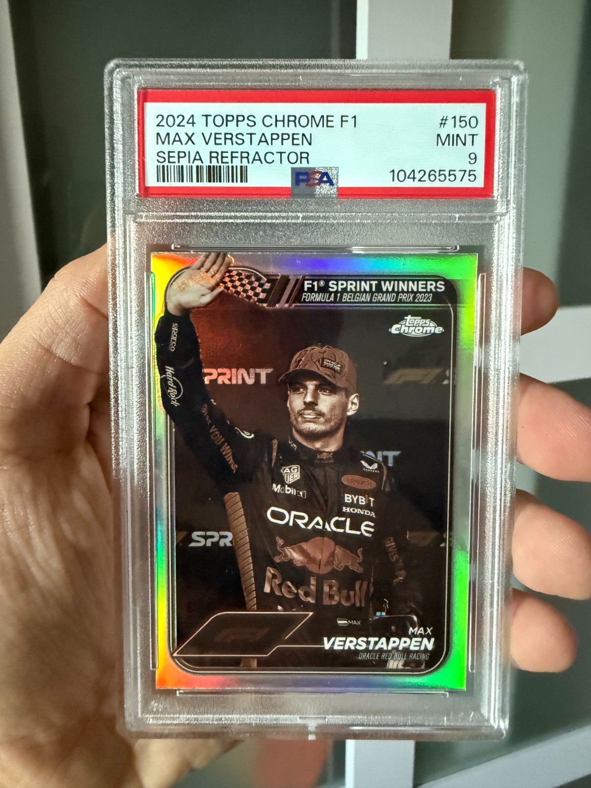 2024 Topps Chrome F1 Max Verstappen #150 Sepia PSA 9