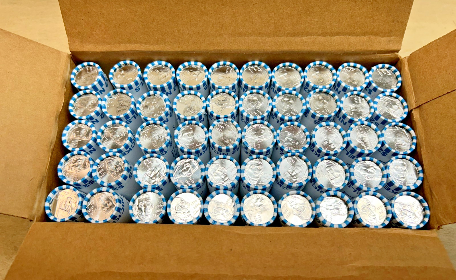 50 Rolls, Full Box 1776-2026 D Semiquincentennial Uncirculated Jefferson Nickels 50 Rolls, Full Box 1776-2026 D Semiquincentennial Uncirculated Jefferson Nickels