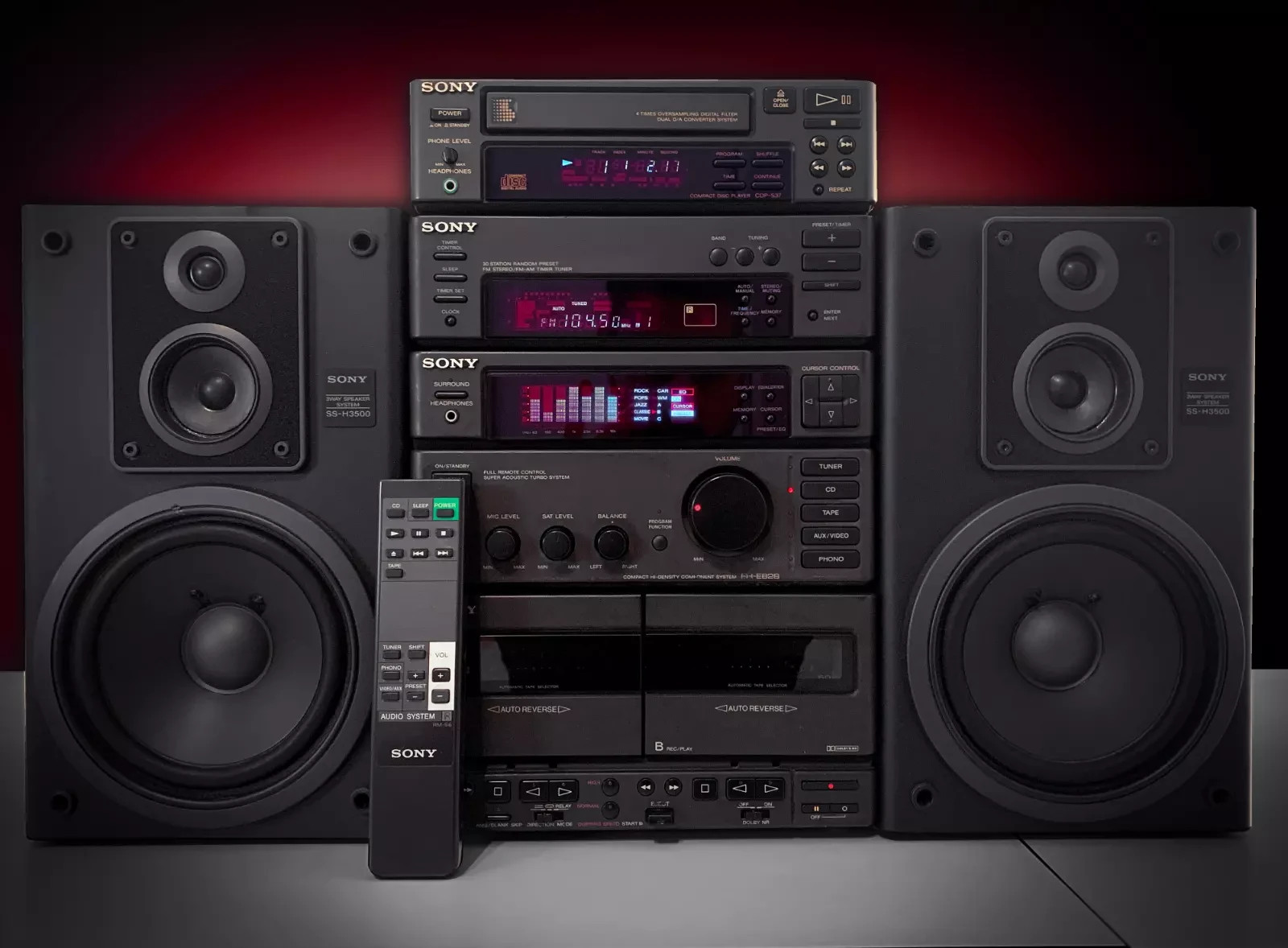 Sony Bookshelf HiFi 🌈RaRe🌈 Vintage Stereo Cassette System