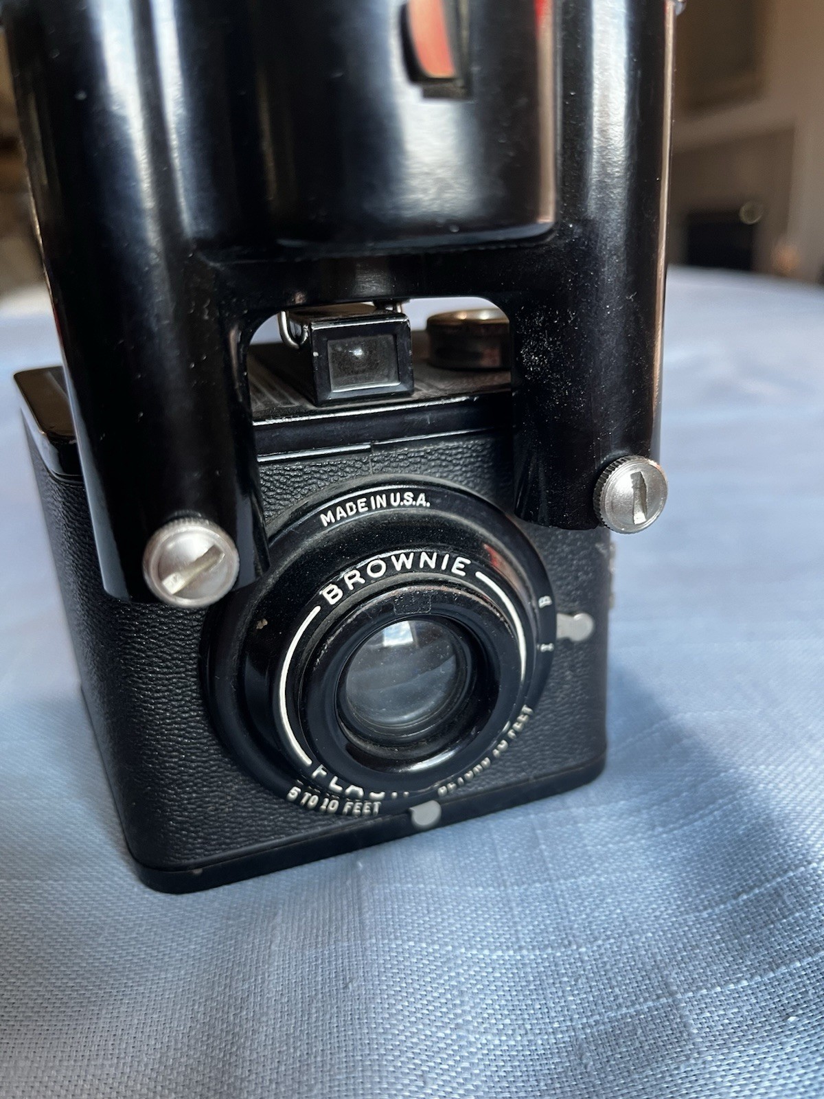 Vintage Kodak Brownie Flash Six-20 Box Camera w/ Flash Unit - Clean No Rust
