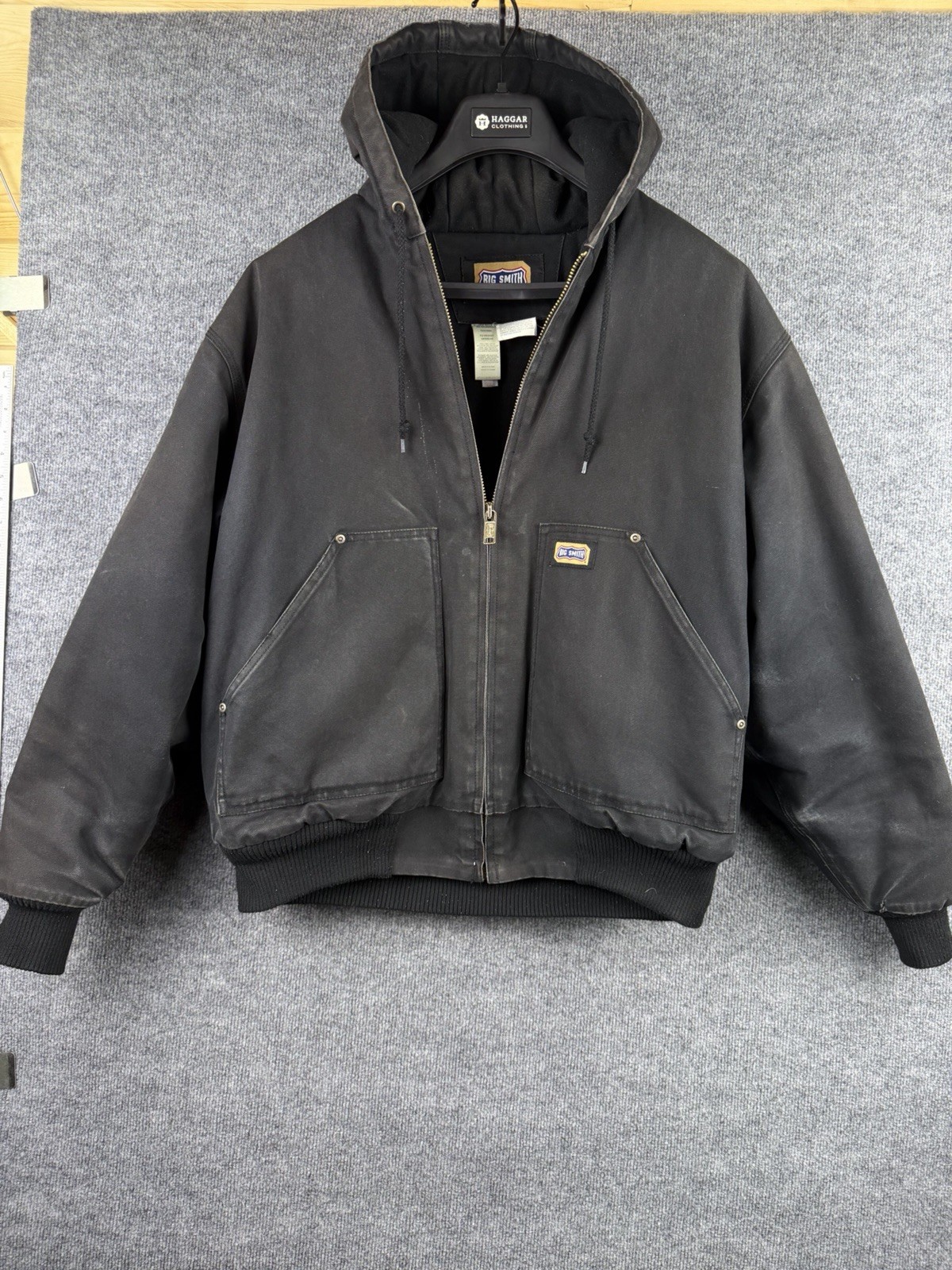 VTG Big Smith Canvas Jacket Men XL Black Blanket Lined 90s Workwear Chore VTG Big Smith Canvas Jacket Men XL Black Blanket Lined 90s Workwear Chore