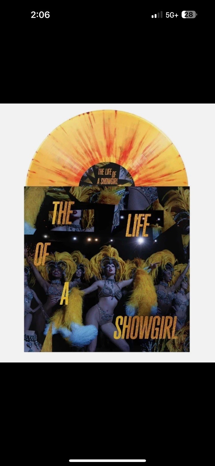 Taylor Swift The Life of a Showgirl Lovely Bouquet Golden Vinyl LP New Taylor Swift The Life of a Showgirl Lovely Bouquet Golden Vinyl LP New