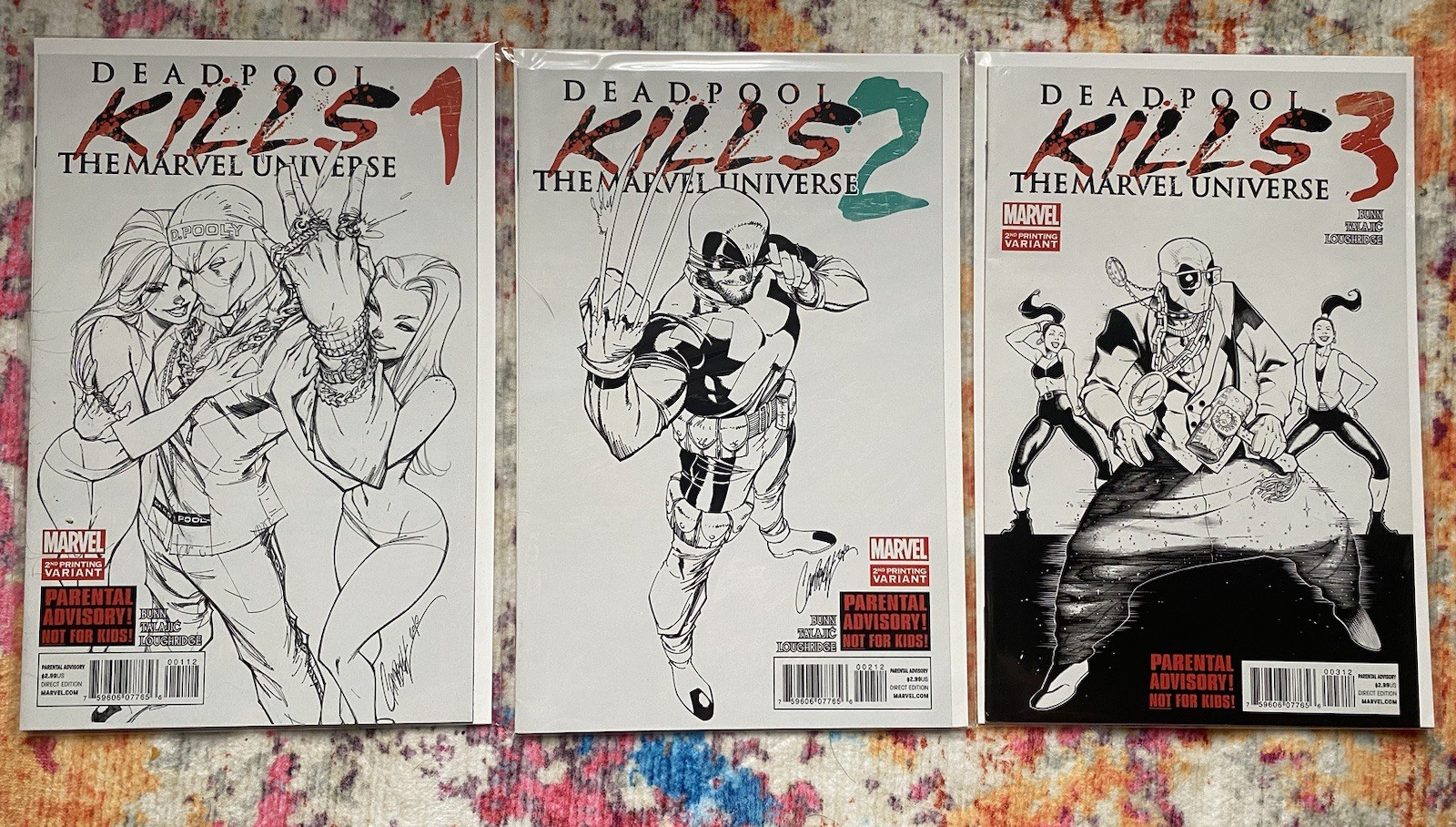 DEADPOOL KILLS THE MARVEL UNIVERSE #1 2 3 2ND PRINT 2012 J SCOTT CAMPBELL 1-3 DEADPOOL KILLS THE MARVEL UNIVERSE #1 2 3 2ND PRINT 2012 J SCOTT CAMPBELL 1-3