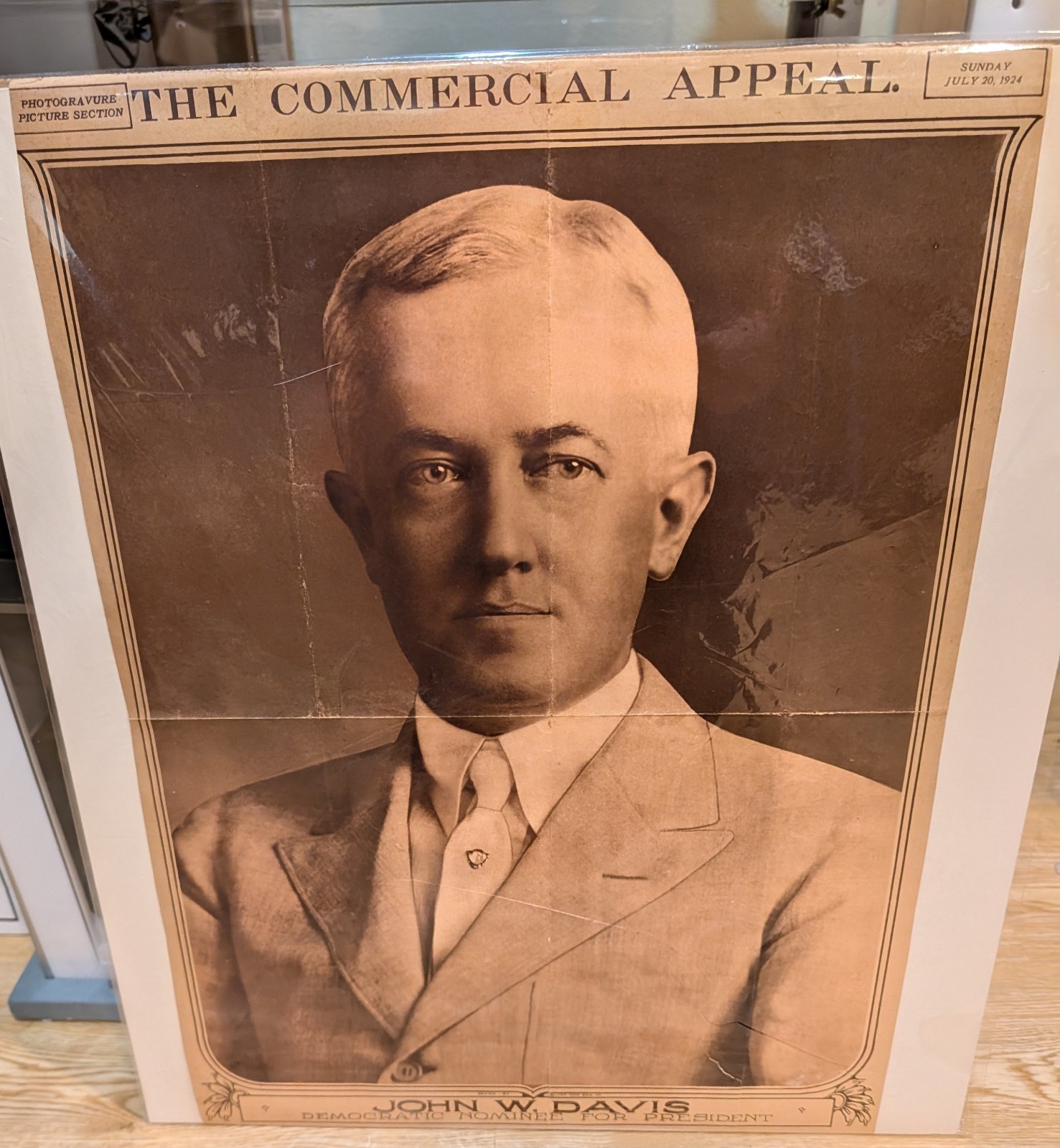 John Davis 1924 Political Campaign Broadside Poster Democratic Nominee John Davis 1924 Political Campaign Broadside Poster Democratic Nominee