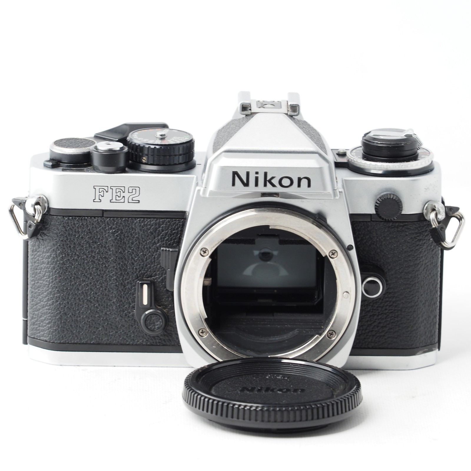 Nikon FE2 Silver Body 35mm SLR Film Camera US Stock