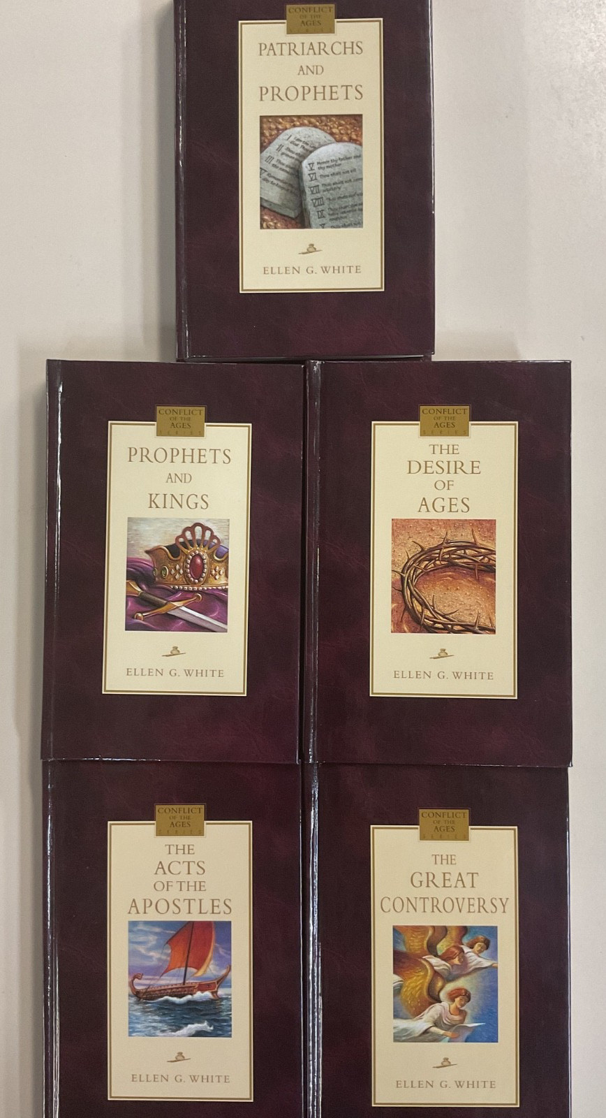 Conflict of the Ages Series Volume 1-5 Set HC Ellen White 2005 Pacific Press Conflict of the Ages Series Volume 1-5 Set HC Ellen White 2005 Pacific Press
