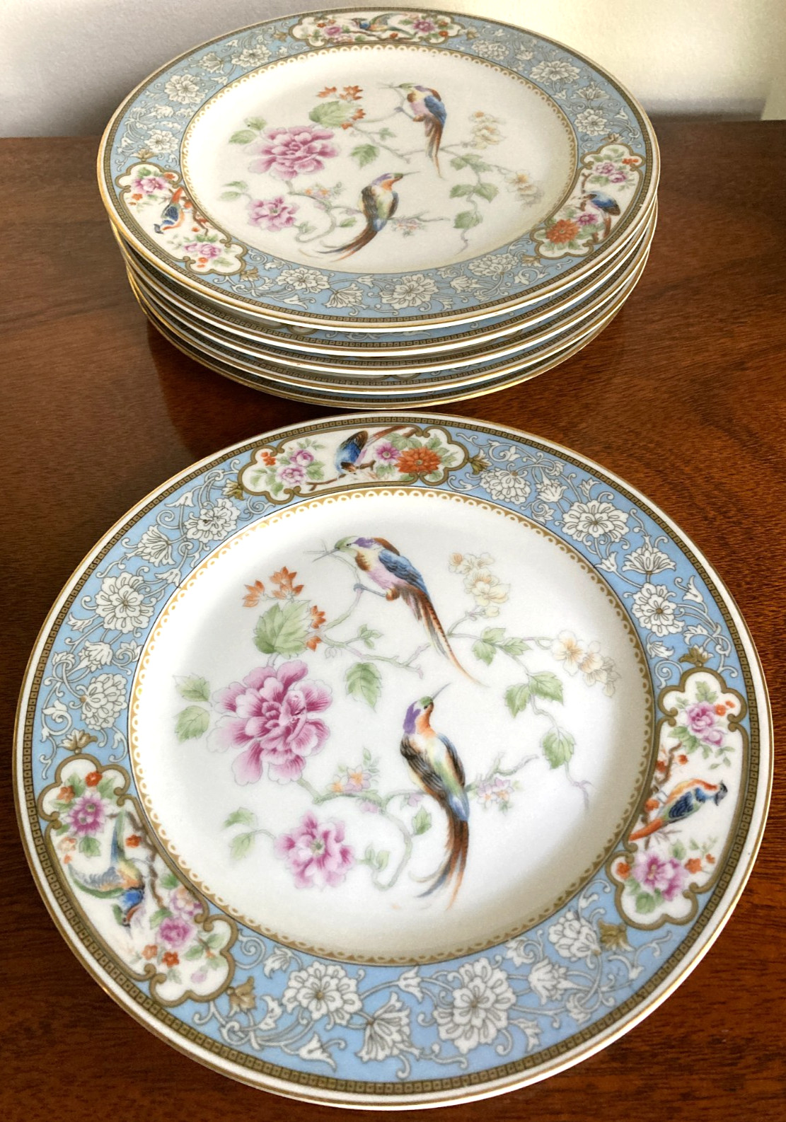 Royal Bavarian Hutschenreuther Selb Bird Of Paradise Set of 6 8.5\