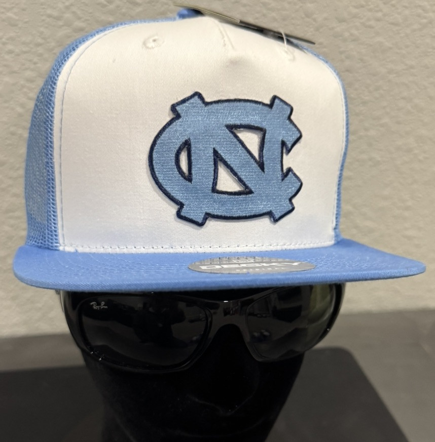 UNC North Carolina Tar Heels NC Classic Logo Blue Trucker Snapback Hat NEW 🐏