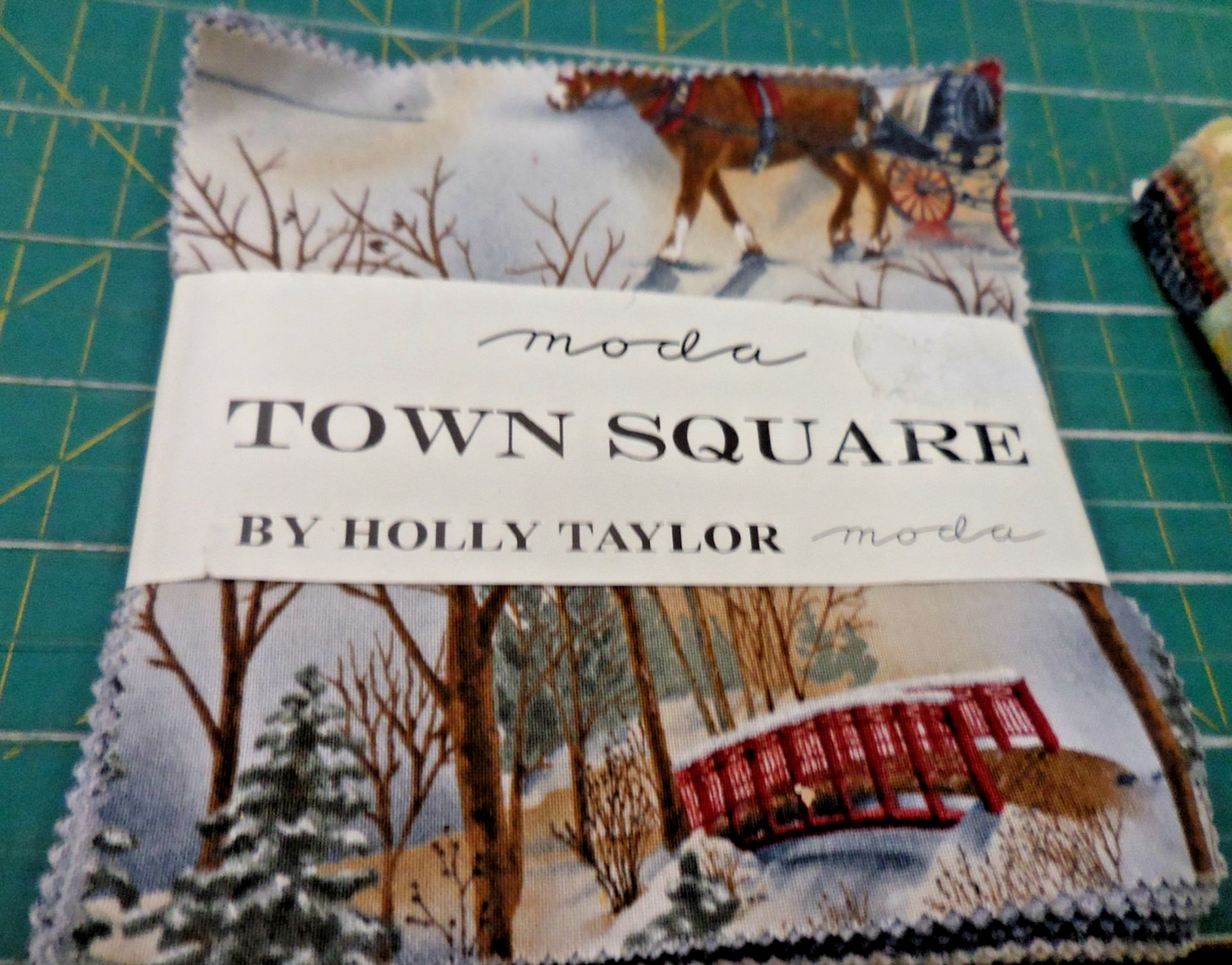 Moda Town Square Fabric Charm Pack Christmas Holly Taylor Quilting Cotton 42 pc. Moda Town Square Fabric Charm Pack Christmas Holly Taylor Quilting Cotton 42 pc.