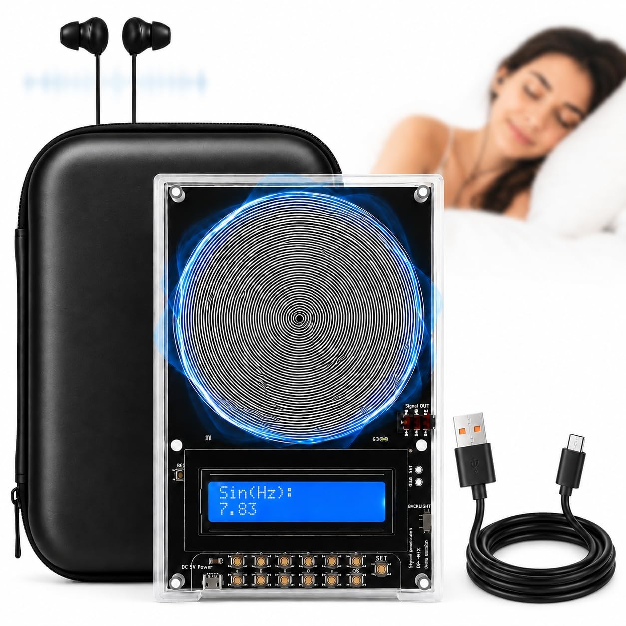 0.01Hz-200kHz Adjustable Frequency Generator for Healing, Schumann Resonance Gen